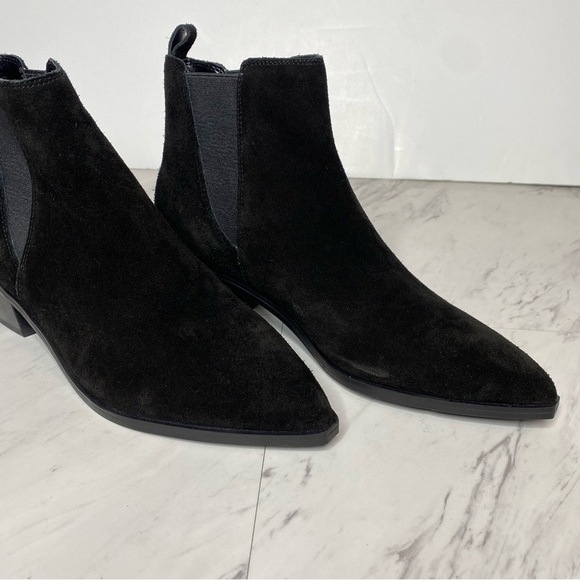 Marc Fisher Yikalo Black Suede Pointy Toe Chelsea Bootie 7M - Picture 9 of 14